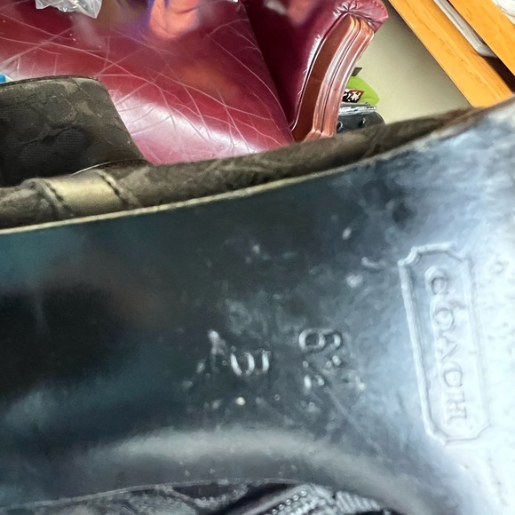 Size6 1/2 canvas logo midi calf coach boots - Picture 16 of 17